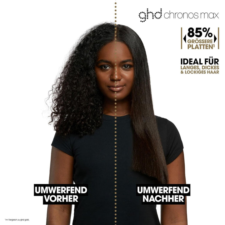 ghd chronos max Breites Glätteisen: Ideal für dickes, langes & lockiges Haar, smarter Styler, 85% gr
