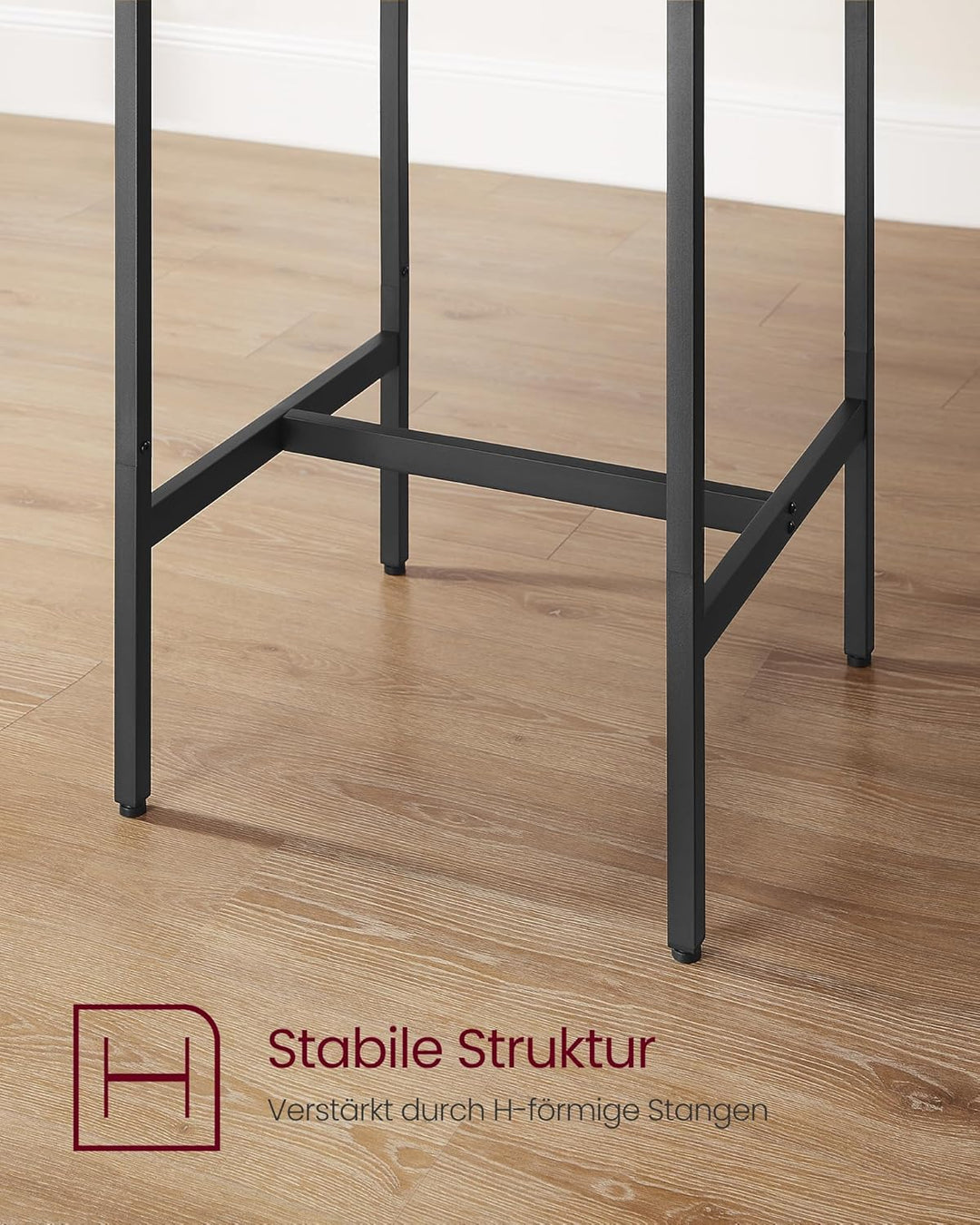 VASAGLE Bartisch mit Barhocker-Set, Esstisch mit 2 Stühlen, Küchentisch klein, Barstühle, für Esszim