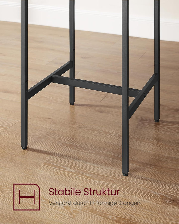 VASAGLE Bartisch mit Barhocker-Set, Esstisch mit 2 Stühlen, Küchentisch klein, Barstühle, für Esszim