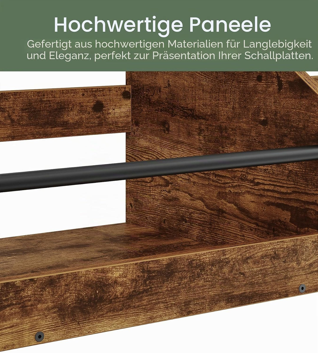 CHOEZON Vinyl Schallplatten Aufbewahrung, 2-stöckiger Schallplattenständer, Schallplattenregal, Scha