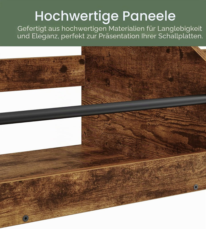 CHOEZON Vinyl Schallplatten Aufbewahrung, 2-stöckiger Schallplattenständer, Schallplattenregal, Scha