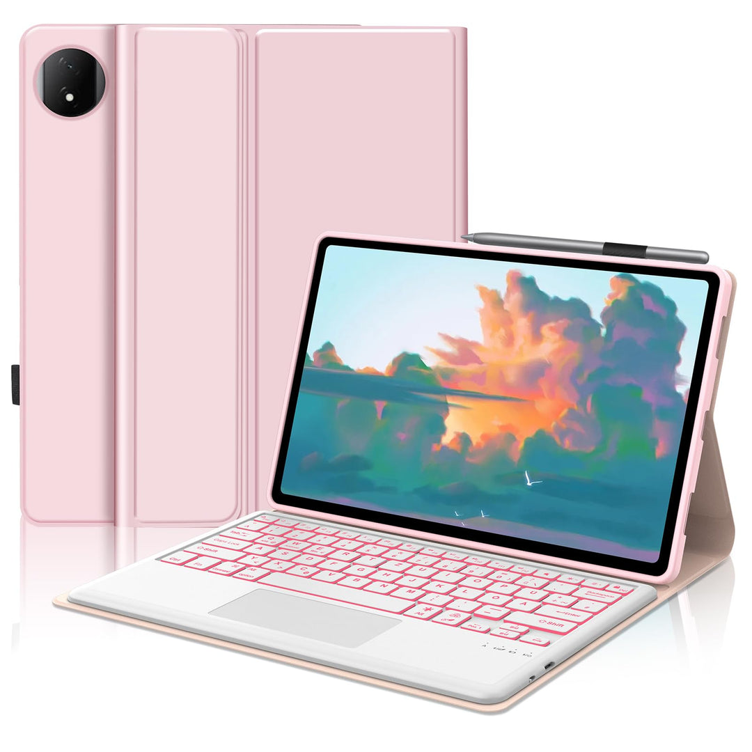 FOGARI Tastatur Hülle für Honor Magic Pad 2 Tablet 12,3 Zoll, Multi Touch Trackpad, 7 Farben Beleuch