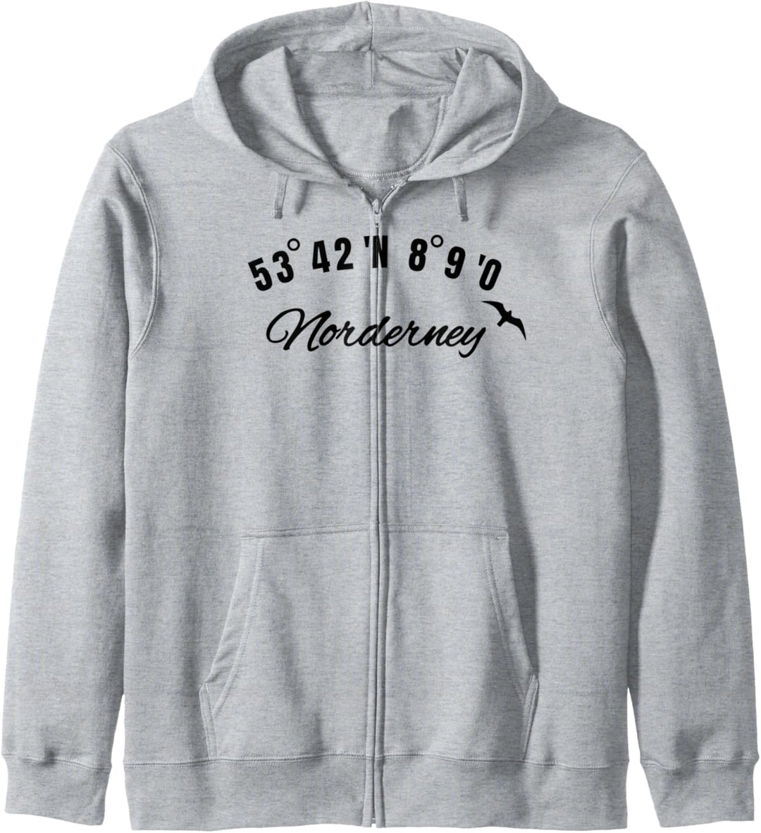 Norderney Koordinaten Shirt Insel Urlaub Nordsee Kapuzenjacke