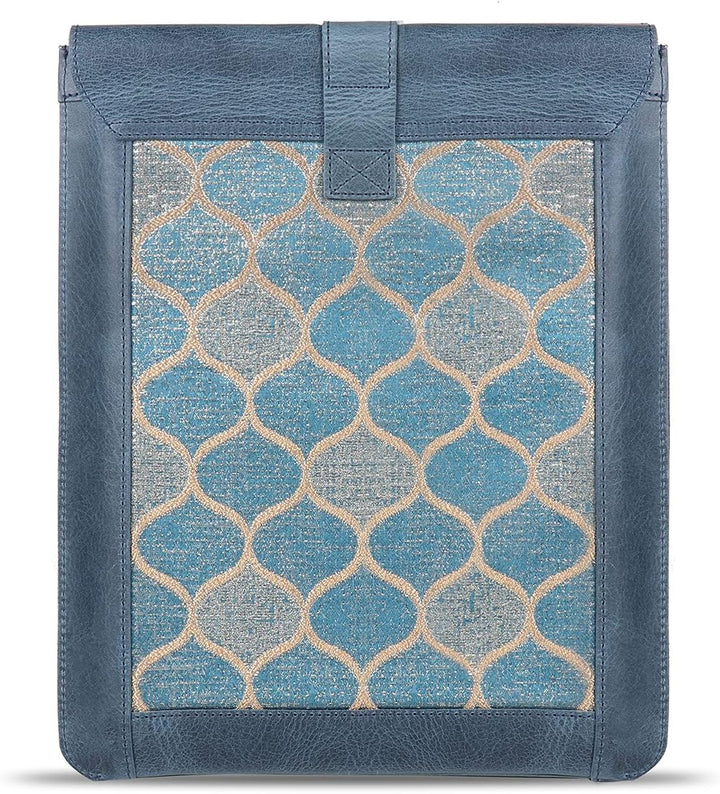 LONDO Echtleder-Ärmeltasche für Ipad - Large Blau Large, Blau Large