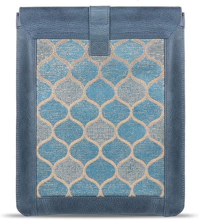 LONDO Echtleder-Ärmeltasche für Ipad - Large Blau Large, Blau Large