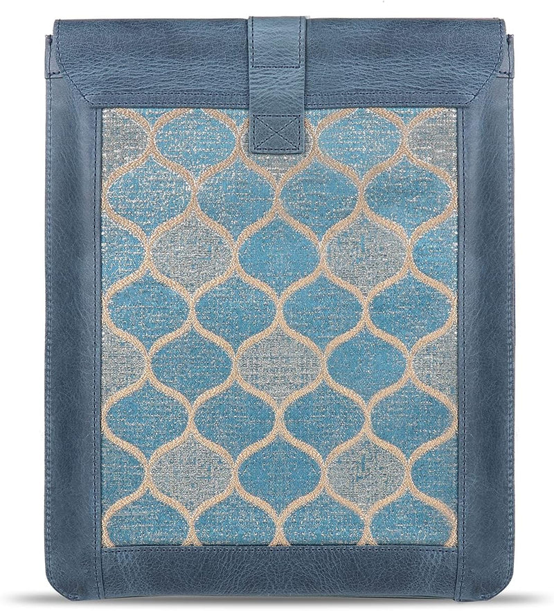 LONDO Echtleder-Ärmeltasche für Ipad - Large Blau Large, Blau Large