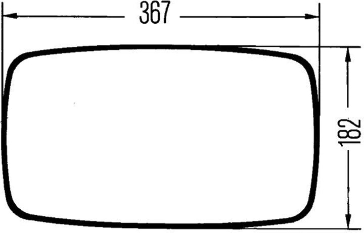 HELLA - Aussenspiegel - 24V - Kunststoffgehäuse - schwarz - Breite: 182mm - Höhe: 367mm - beidseitig