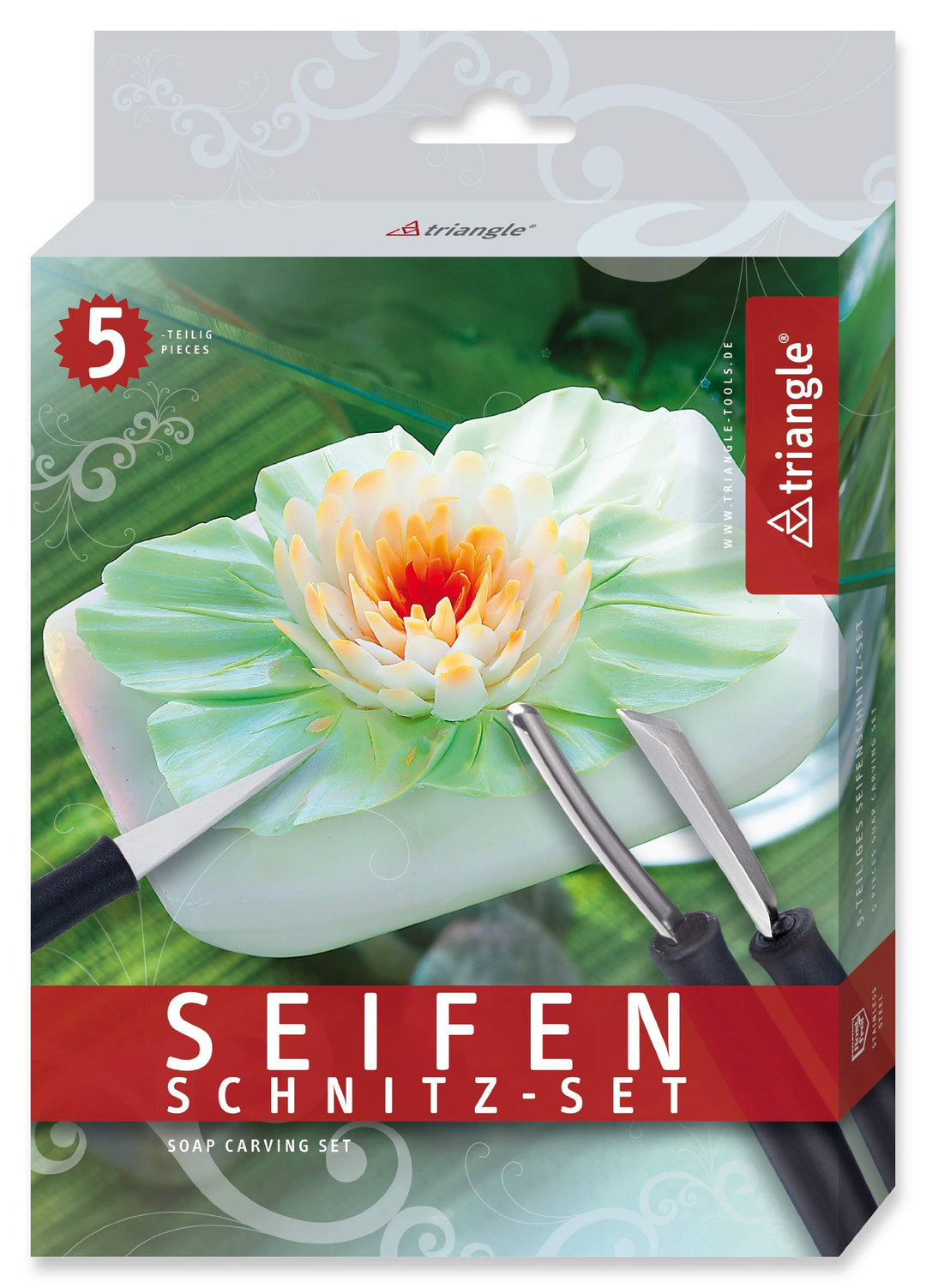 triangle 90 837 05 02 Seifen Schnitzmesser-Set, 5-teilig Carving Schnitz Werkzeuge in professionelle