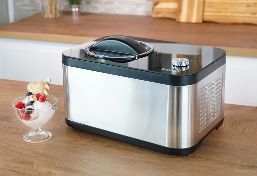 Unold 48826 Eismaschine & Joghurtbereiter EVA – Speiseeisbereiter mit Kompressor, Fassungsvermögen c