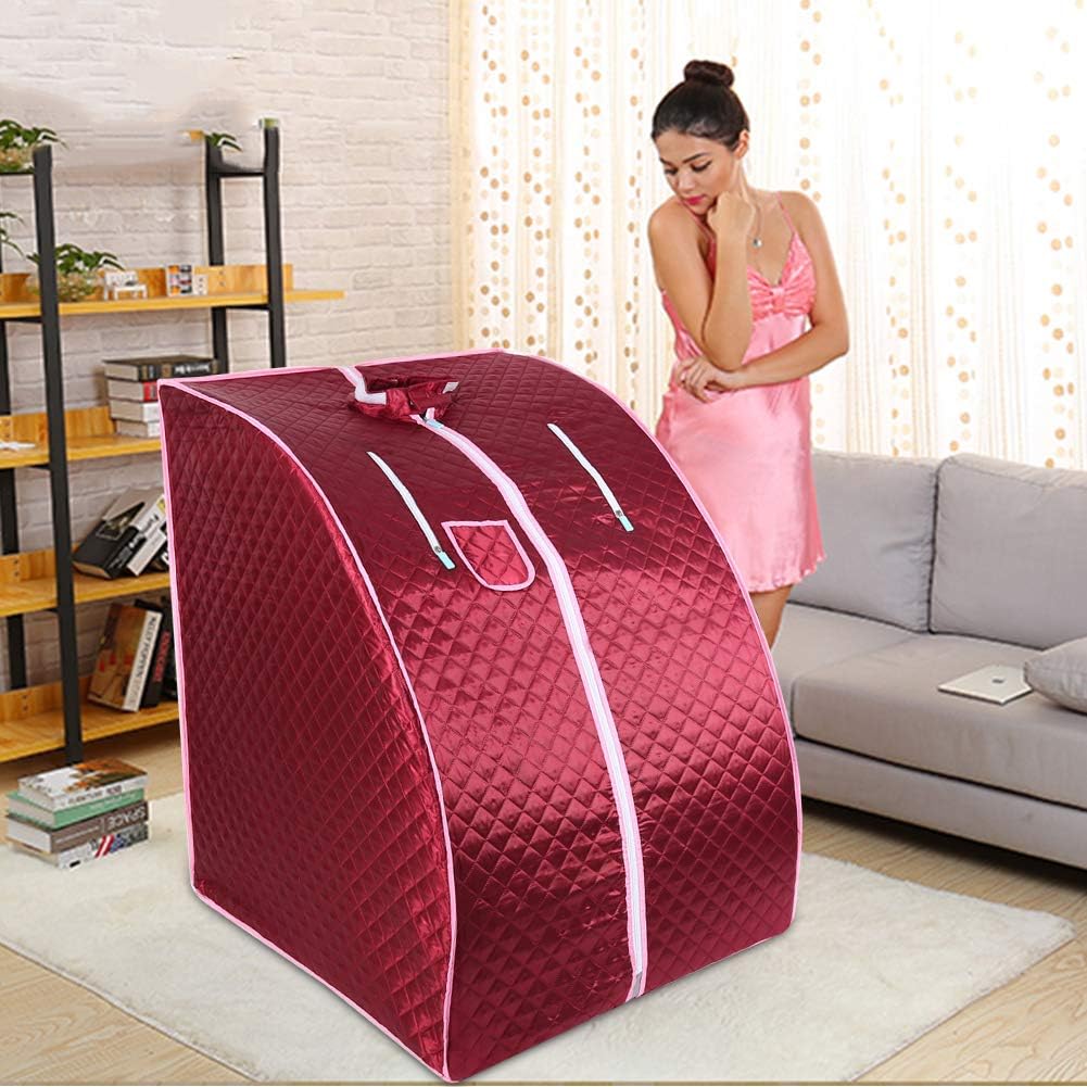 Tragbare Sauna Willowybe，Mini Dampfsauna für Zuhause，Einzel Portable Sauna Raum Kann Müdigkeit Linde