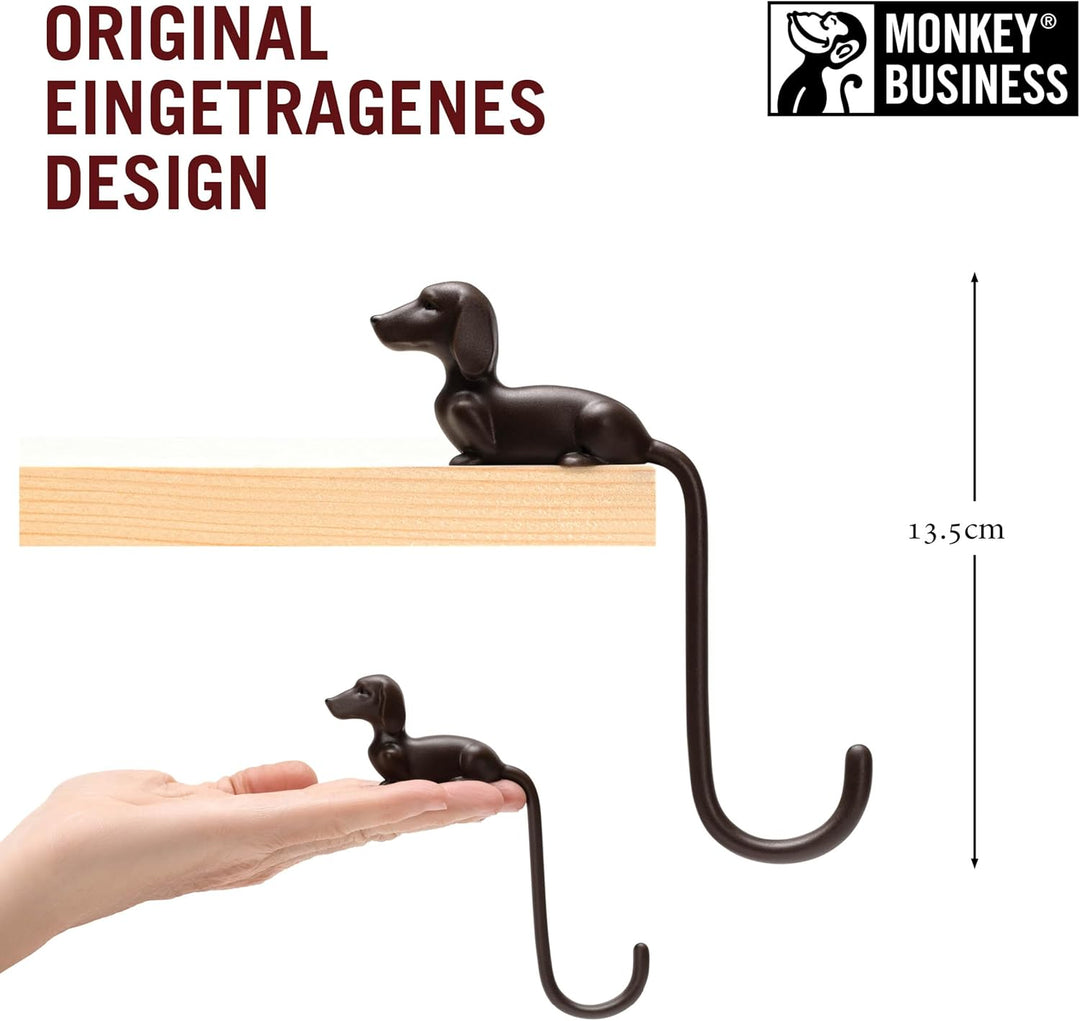 Monkey Business Rusty der Hundeschwanz-Haken für Monitor, Kopfhörerhalter & Organizer, dekorativer K