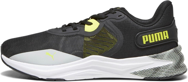 PUMA Unisex Disperse Xt 3 Hyperwave Strassen-Laufschuh 38.5 EU Ash Gray Puma Black Yellow Burst Puma