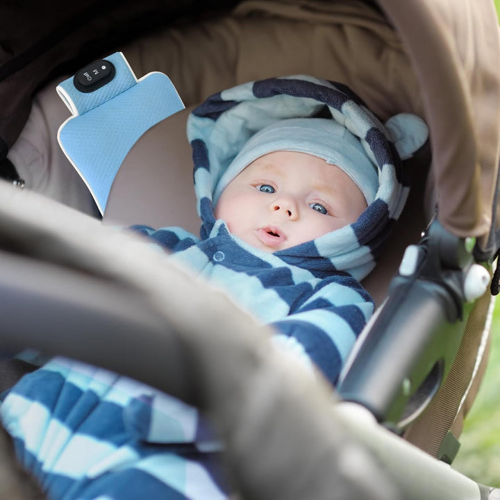 Einschlafhilfe Babys, balnore Tragbare Baby Einschlafhilfen 3 Vibrationsmodi und Intensitäten 90-Min