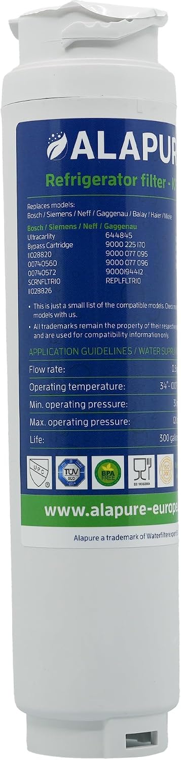 4x Alapure Wasserfilter geeignet für EcoAqua EFF-6025A