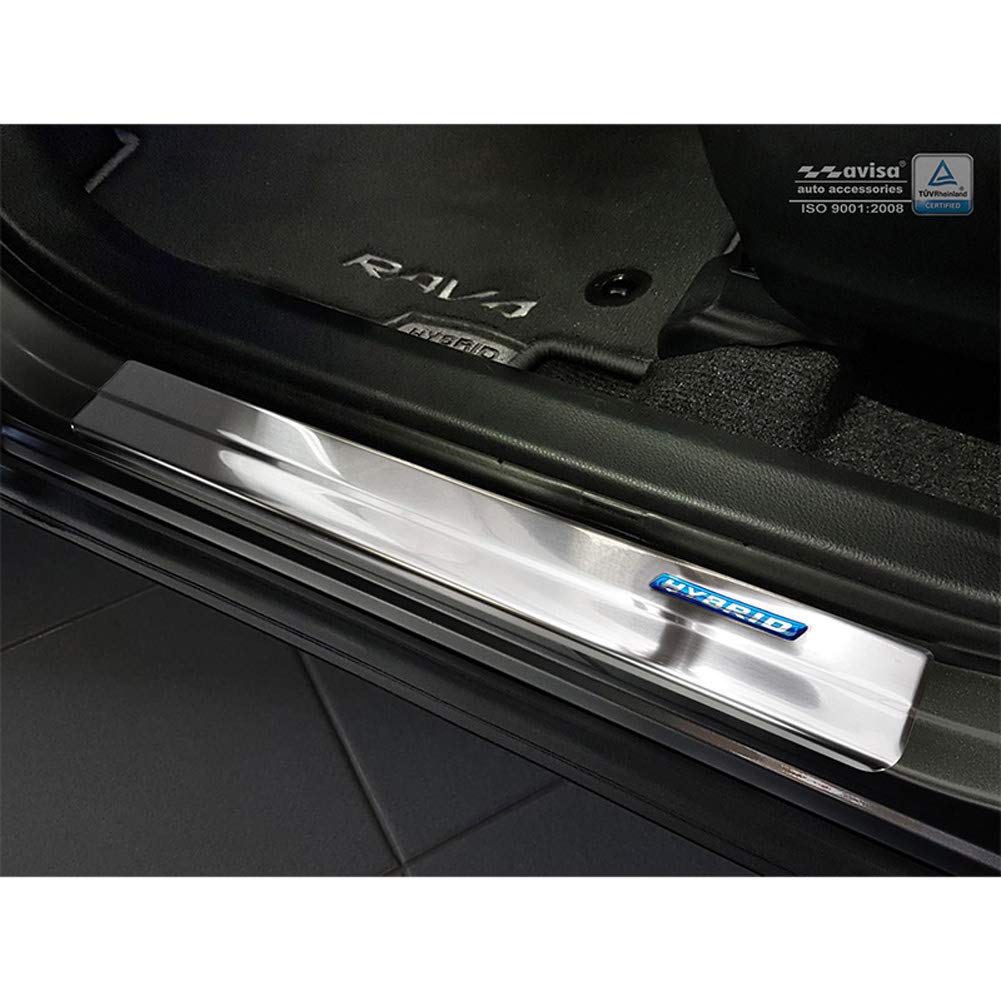 Avisa INOX Door sill Protectors Compatible with Toyota C-HR 2016-2019 & Facelift 2019- & RAV4 IV FL