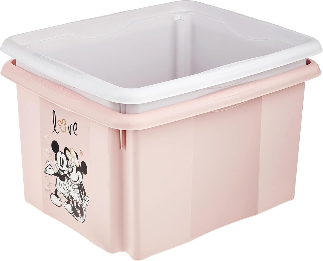 keeeper Minnie Maus Aufbewahrungsbox mit Deckel, Dreh- und stapelbar, Für Kinder, 24 l, Karolina, No