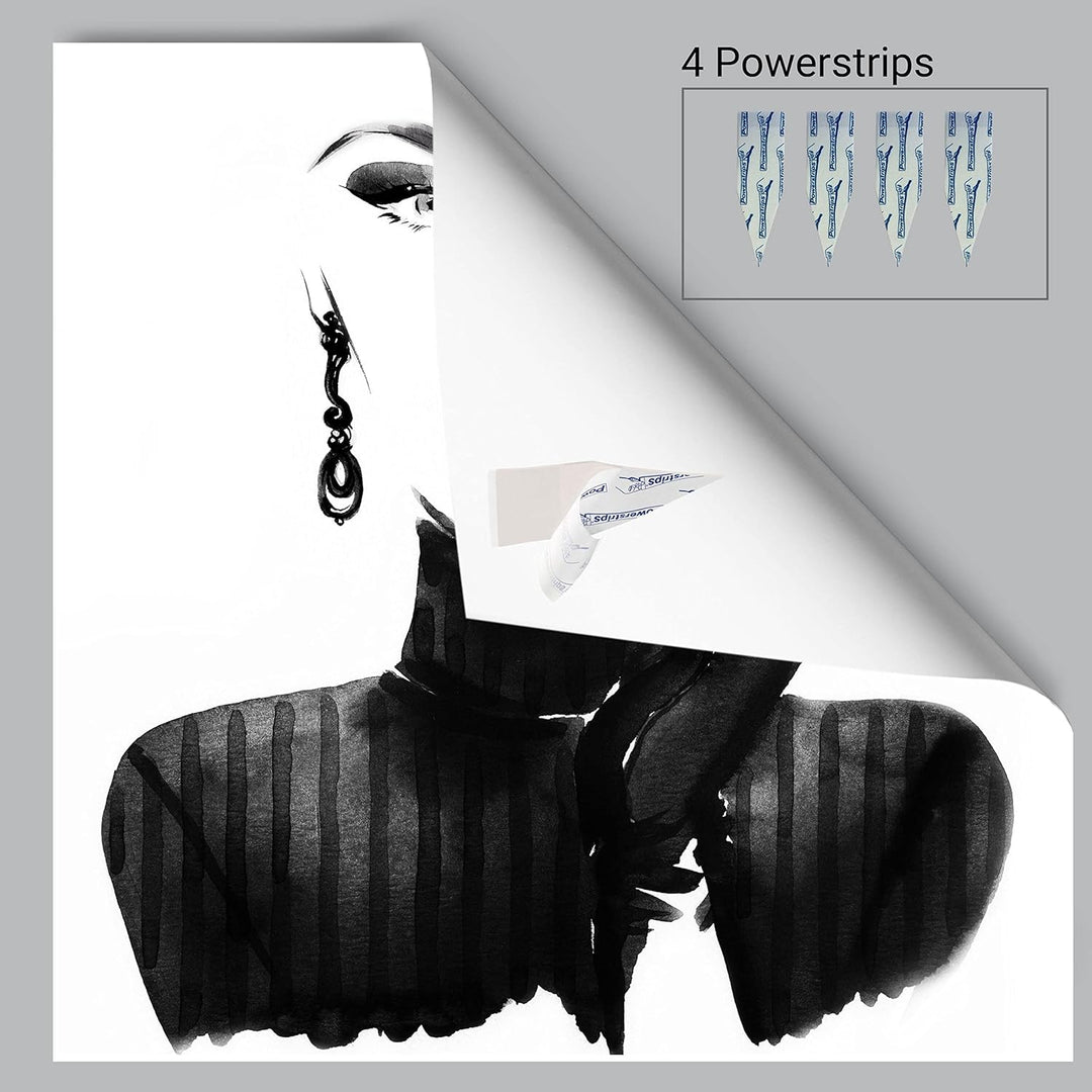 wandmotiv24 Poster als Wanddeko, Grösse 50x50cm, Model Gemälde, Rot, Fashion, Frau, Frauen Lippen, M