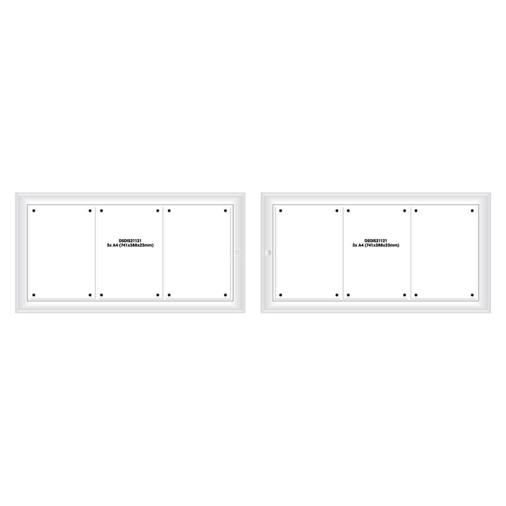 KaufDeinSchild 3xA4 (741x388x23mm) Schaukasten Salvador Innen- und Aussenbereich abschliessbar Infok
