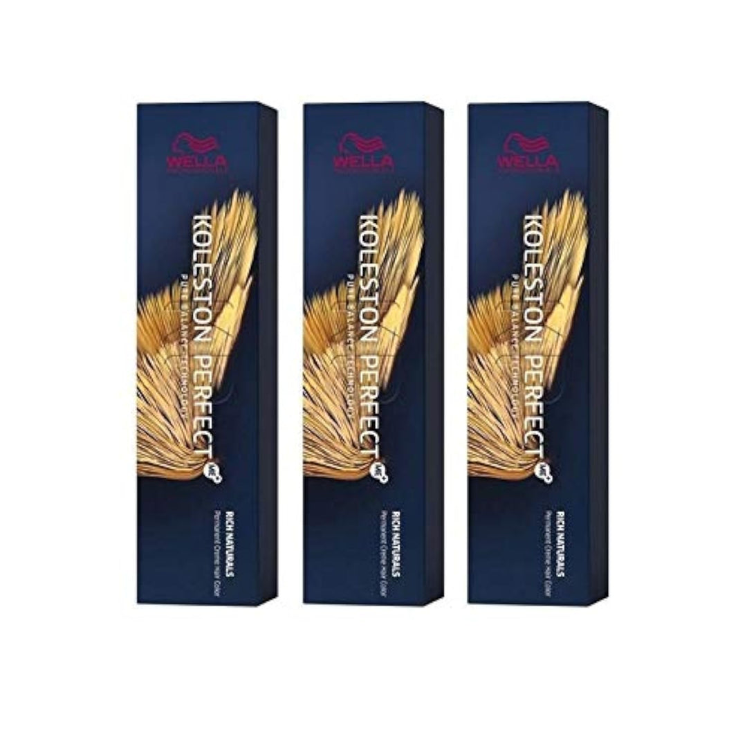 Wella 3 er Pack Koleston Perfect Me+ KP RICH NATURALS 7/1 mittelblond asch