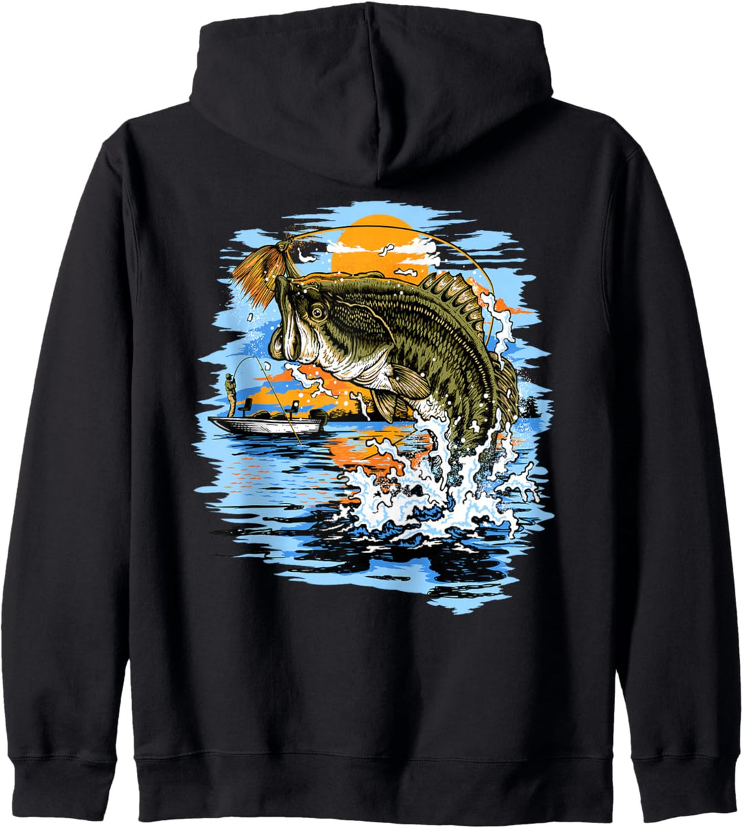 Large Mouth Bass Fishing Kapuzenjacke
