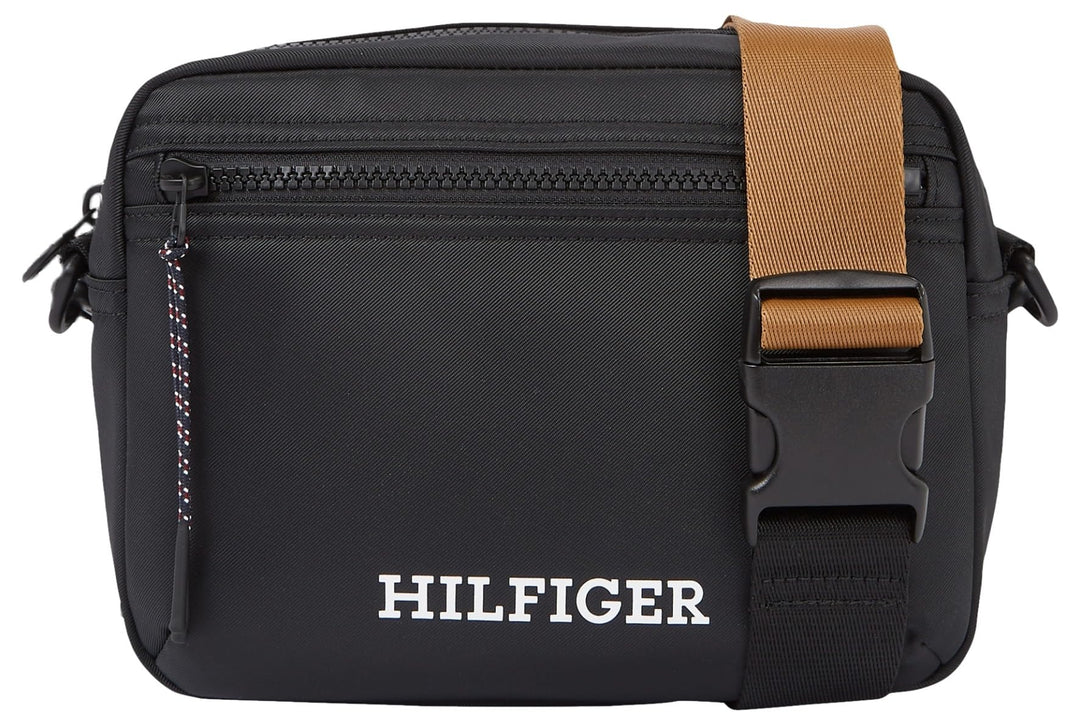 Tommy Hilfiger Herren Monotype Reporter-Tasche, Schwarz Einheitsgrösse Schwarz, Einheitsgrösse Schwa
