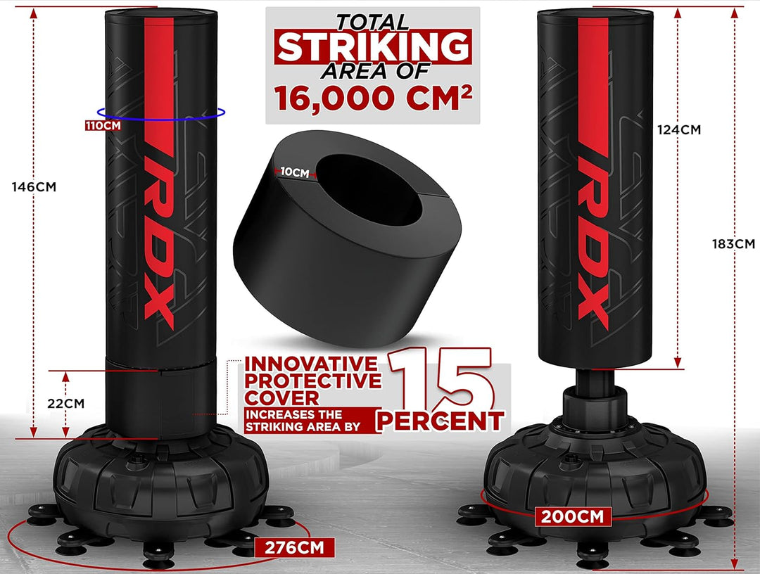 RDX 6FT 330LB Boxsack Stehend Erwachsene, Trainingshandschuhe und Überzug Set XXL Freistehender Stan