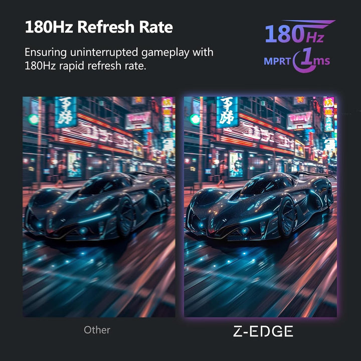 Z-Edge 27 Zoll Curved Gaming Monitor 200Hz/165Hz(DP) 144Hz(HDMI) 1ms MPRT, Full HD 1500R Curved Disp