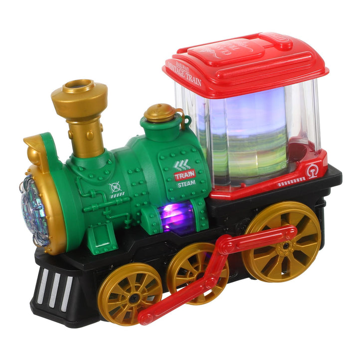 Milisten Kids Train Spielzeug Elektrischer Zug Mit Rauch Rotierender Lampe Und Musik Bewegendes Damp