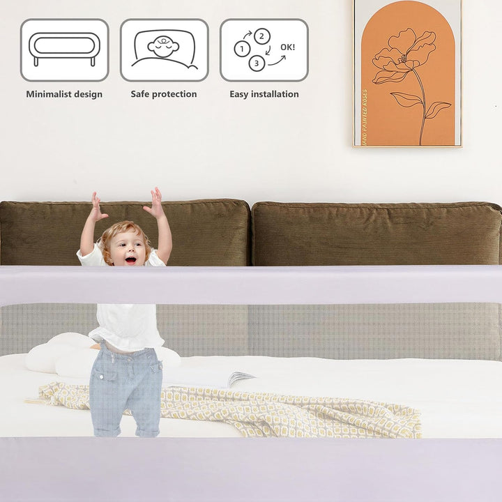 homewell Bettgitter für Kinder, Zaun an der Grenze der Wiege, tragbar, macht das Baby sicherer, 180