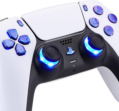 eXtremeRate DTF LED Kit für ps5 Controller BDM-030/040, Ersatz leucht D-Pad Thumbstick Share/Option/