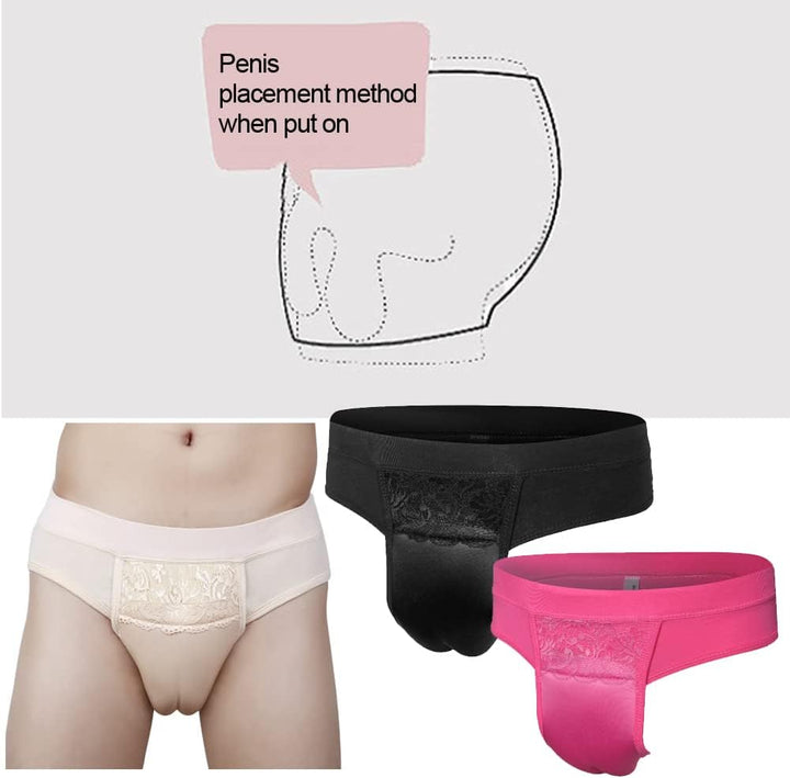YUFEIDA Hiding Gaff Panty Shaping Pant Herren Unterwäsche für Crossdresser Transgender Trans G-strin