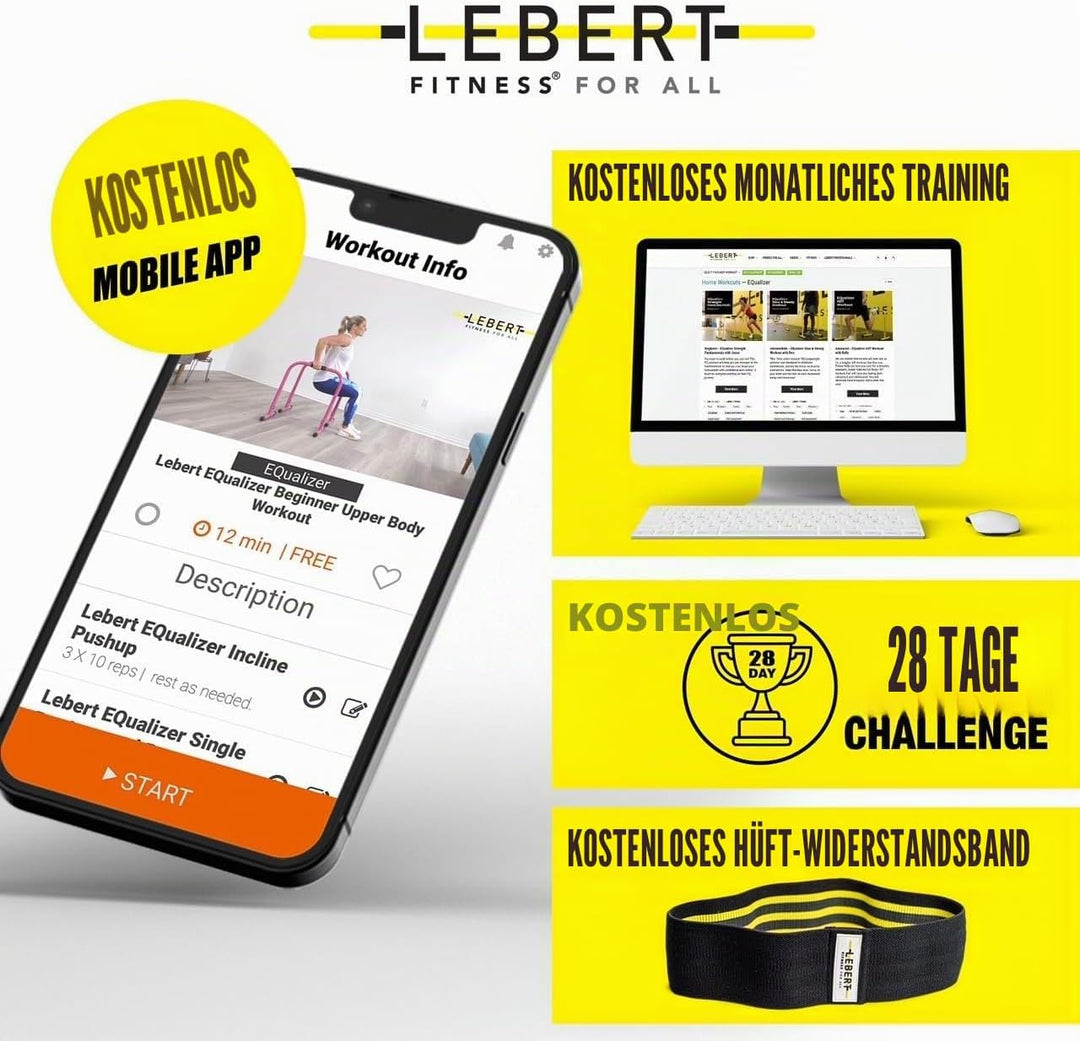 Lebert Fitness Equalizer mit Resistance Band Orange - L, Orange - L