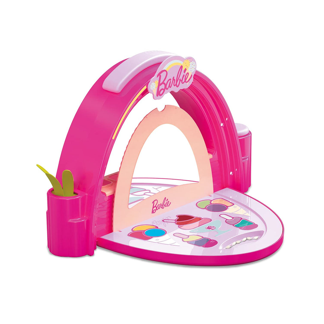 Mondo 40005 Barbie Gelateria, Eisdiele mit Kinderschminke, enthält Lipgloss, Lidschatten, Applikator