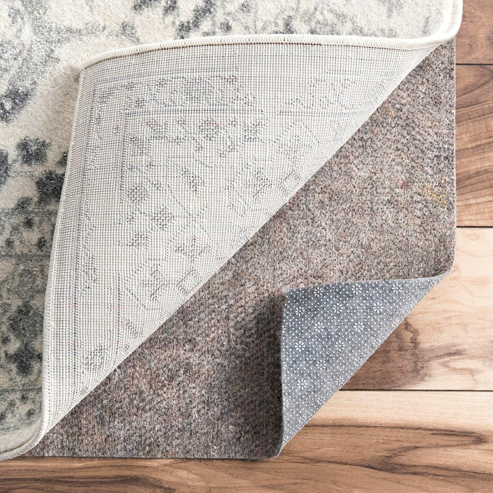 nuLOOM Ultra Premium Eco Friendly Non-Slip Felt Thick Rug Pad, 10' Round, Grey, 10' Round