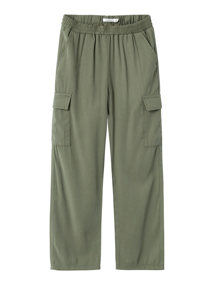 NAME IT Girl Cargohose Straight Fit 116 Deep Lichen Green, 116 Deep Lichen Green