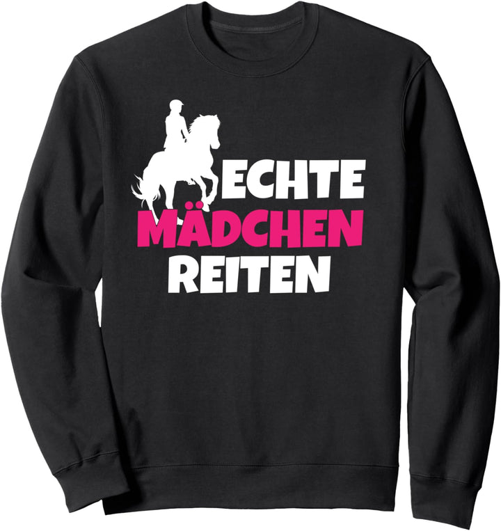 Pferde Geschenk Echte Mädchen Reiten Sweatshirt