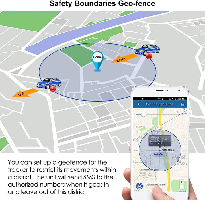 4G Auto GPS Tracker App für Android und iPhone, GPS Tracker geeignet für Autos/LKWs/Motorräder, GPS