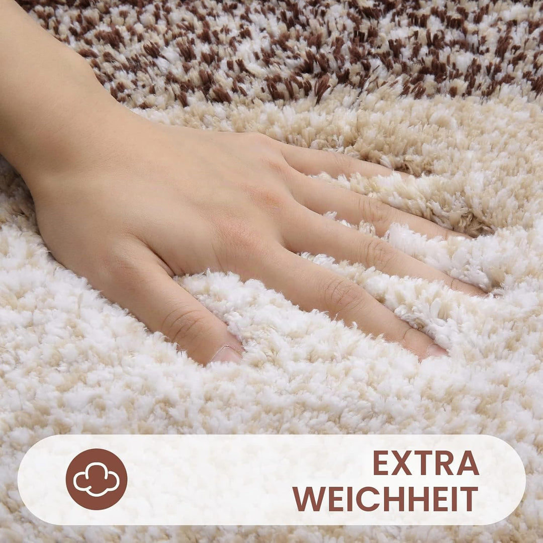 Homaxy Weich Badezimmerteppich 60x90 cm, rutschfest waschbar Badematte Flauschige Hochflor Badteppic