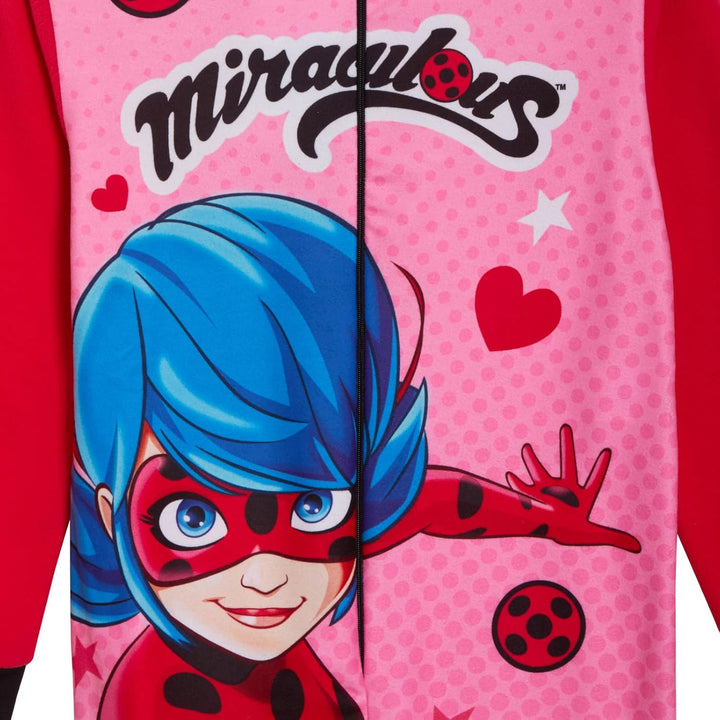 Miraculous Onesie for Girls Ladybug All in One Kinder Fleece Pyjamas Dress Up Play Suit Costume Pjs