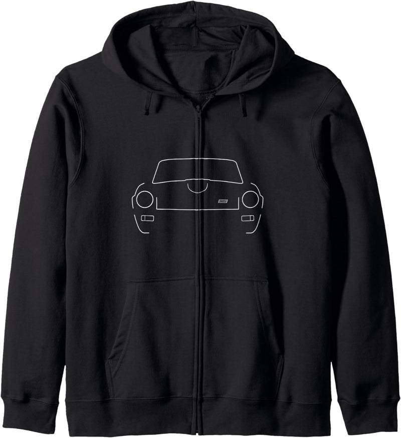 Triumph GT6 Mk3 classic sports car white outline graphic Kapuzenjacke