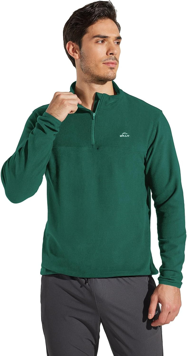 WILLIT Pullover Herren Fleece Sweatshirt mit reissverschluss Fleecepullover Arbeitspullover Atmungsa