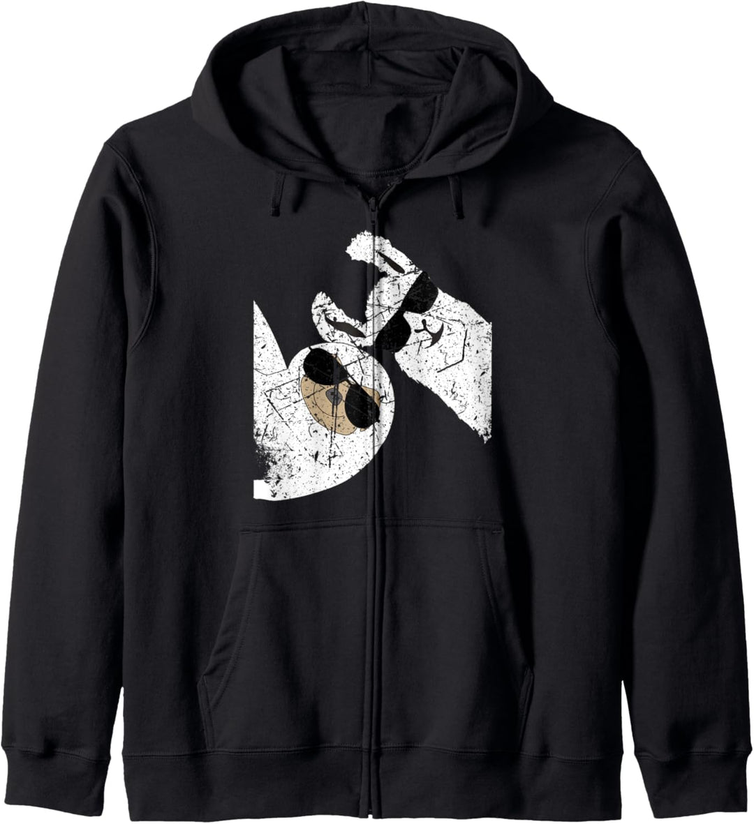 Lustiges Lama Alpaka Faultier mit Sonnenbrille Sloth Kapuzenjacke