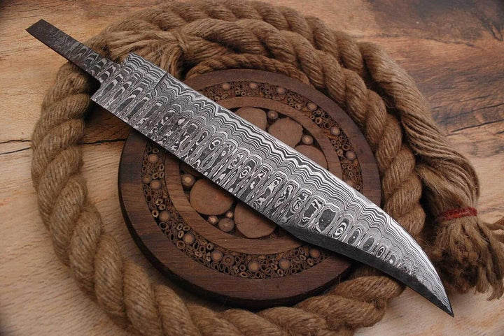Damast Klinge Handgeschmiedete Damast Rohling Damascus blank blade 6031EA