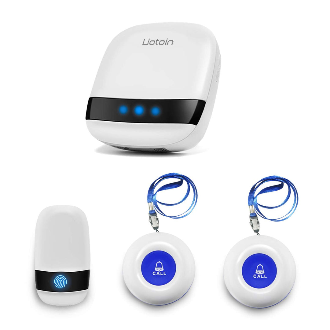 LIOTOIN Notrufknopf für Senioren Notruf Alarm Knopf Kabellose Hausnotruf Senioren SOS Alarmanlage Se