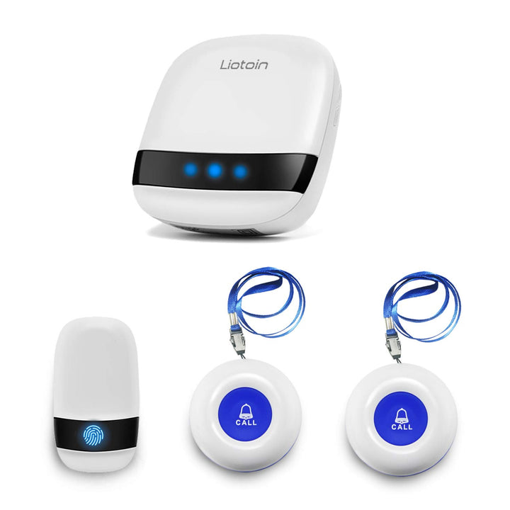 LIOTOIN Notrufknopf für Senioren Notruf Alarm Knopf Kabellose Hausnotruf Senioren SOS Alarmanlage Se