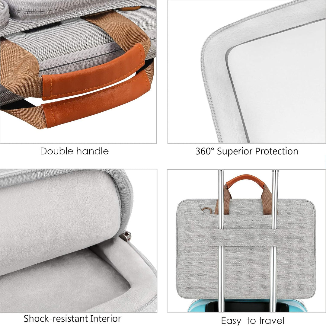 Lacdo 360° Rundumschutz Laptop Schultertasche Hülle für 14 Zoll Neu MacBook Pro M3 Pro Max / M3 / M2