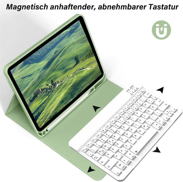 SZPSGC Hülle mit Tastatur für iPad A16 11. Generation/iPad 10. Generation (2025/2022, 11/10,9 Zoll),