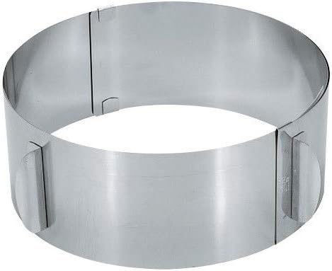 GEFU Tortenring TONDO – Verstellbarer Backrahmen aus Edelstahl | Ø 16–32 cm | Hitzebeständig bis 300