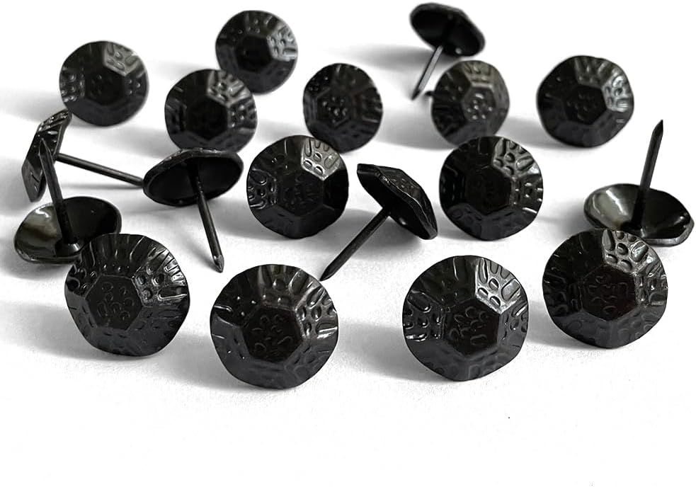 Let's Decorate 100 Stück D19 mm Polsternägel, schwarze Schildkröte, dekorative Reissnägel für Sofa,