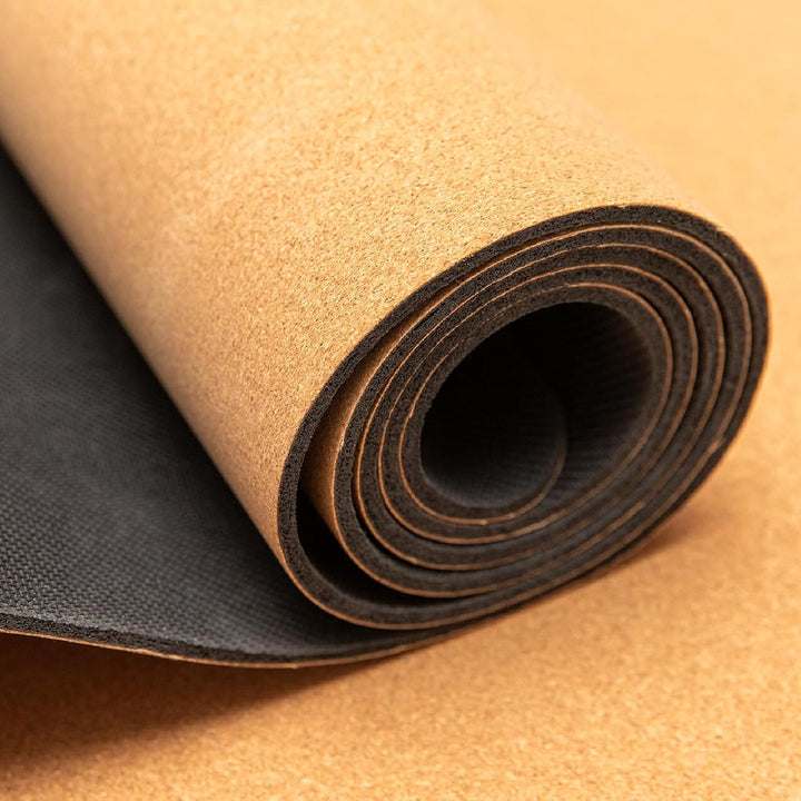 Premium Yogamatte Kork | Naturkautschuk &amp; Kork | inkl. Tragegurt | Yoga Matte Kork: natürlich rutsch